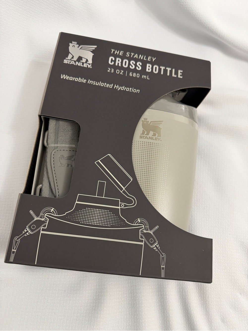Stanley Cross Bottle 23oz in Ash Grey